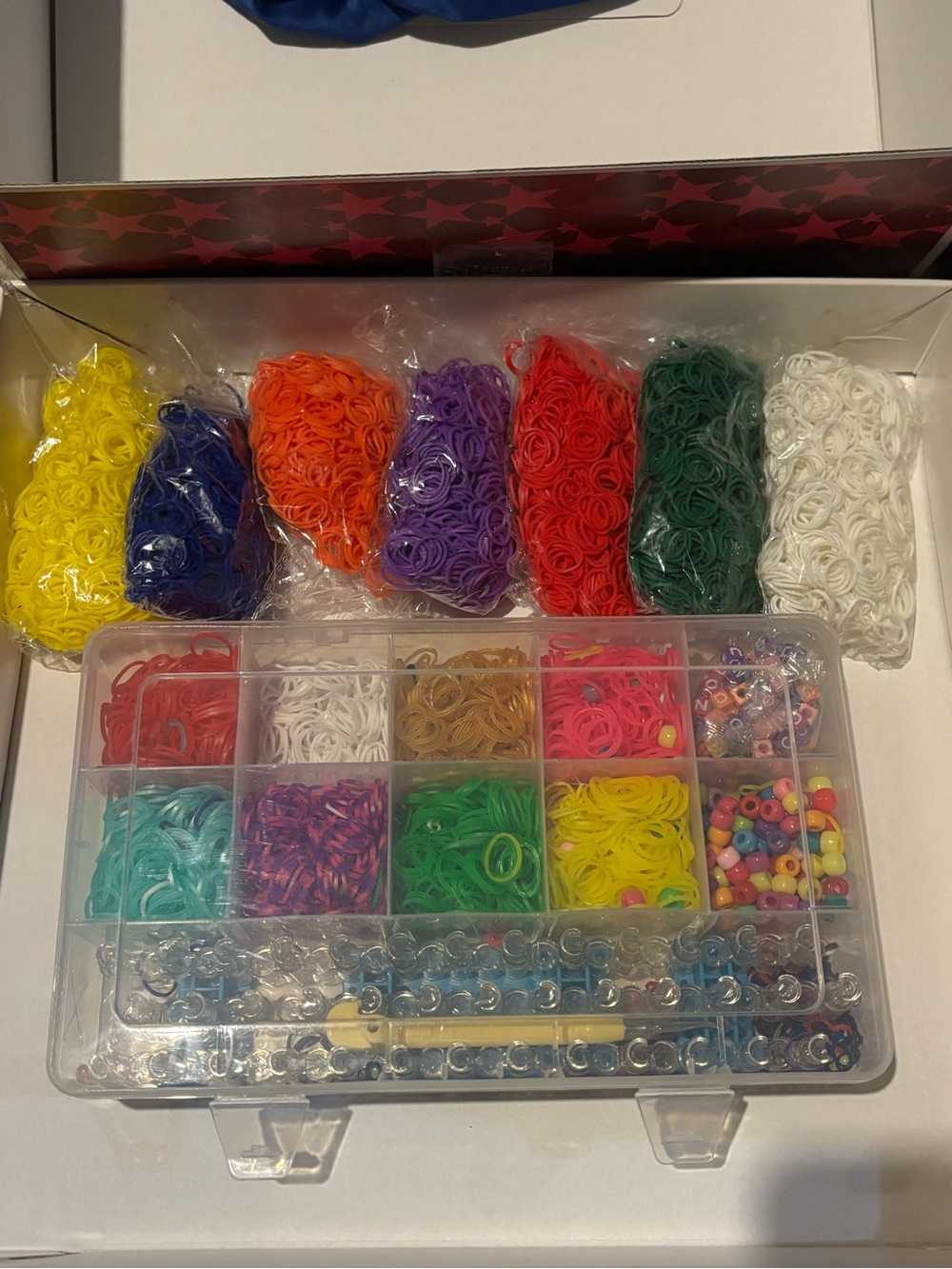 Craft Loom Rainbow Elastic Bands Kit - Multicolor